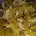 El cooksnap de Julieta Heredia cuando hizo Pencas de acelga en escabeche.
