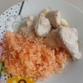 El cooksnap de Alma Nava cuando hizo Pollo almendrado.