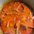 El cooksnap de Diana Santos cuando hizo Carne de puerco con nopales en salsa guajillo.