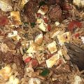 El cooksnap de Mariano Nahuel Diaz cuando hizo Arroz chaufa de carne.