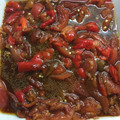 El cooksnap de Elena cuando hizo Ensalada de pimientos rojos y tomates asados a "la dieta mediterránea".