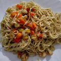 El cooksnap de magdalena martin garcia cuando hizo Fideos chinos con gambas.