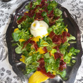 El cooksnap de Arancha Olaizola Bartolome cuando hizo Carpaccio de mango con mozzarella y jamón ibérico.