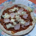 El cooksnap de Luz cuando hizo Pizza con tortita de trigo integral en freidora de aire.