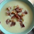 El cooksnap de Ana Pernas cuando hizo Crema de puerro y calabacín con crujiente de jamón versión mejorada.