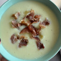 El cooksnap de Ana Pernas cuando hizo Crema de puerro y calabacín con crujiente de jamón versión mejorada.