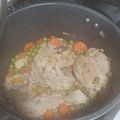 El cooksnap de David cuando hizo Pollo Arvejado.