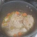 El cooksnap de David cuando hizo Pollo Arvejado.