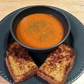 Jim's cooksnap of when they made Classic homemade tomato soup.