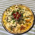 El cooksnap de Vicky Gulino cuando hizo Tarta de puerro, cebolla y hongos.