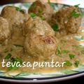 El cooksnap de Gema la gaditana cuando hizo Albóndigas de cerdo en salsa de puerro y vino manzanilla.