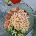 Cooksnap dari Maria Patricia untuk resep Simple "Penne Carbonara Salmon", bekal sekolah anak-anak