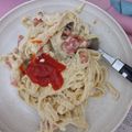 Cooksnap dari Isna Inawati Asih untuk resep Spaghetti sausage carbonara creamy ala fe