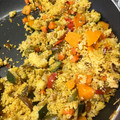 El cooksnap de Lucía cuando hizo Cuscús con verduras.