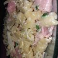 El cooksnap de Paula Campos cuando hizo Macarrones con queso al verdeo.