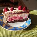 esztike0726 Cooksnap-ja, amikor elkészítette a(z) Málnás csokis mousse torta receptet.