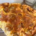 Cooksnap από Μαρία Κουτσούρη στη συνταγή Απλή, ταπεινή και τέλεια αφράτη ομελέτα φούρνου με λουκάνικα και φέτα
