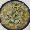 El cooksnap de Geles Alonso cuando hizo Champiñones en salsa de vino blanco.