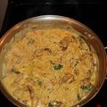 yanna622's cooksnap of when they made Shrimp and sausage w/Angel hair pasta in a Cajun cream sauce.