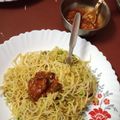Puja Shaw's cooksnap of when they made প্রন চিকেন চাউমিন (Prawn Chicken Chow mien recipe in Bengali).