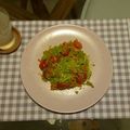 El cooksnap de Roxana Sarrión cuando hizo Espaguetis de calabacín con pesto de aguacate.