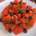 El cooksnap de Nunzia Marzocco cuando hizo Sandía y melón, con frutos secos, un postre veraniego de 10!!.
