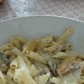 El cooksnap de Carmen Sanchez cuando hizo Macarrones cremosos con champiñones y queso fundido.