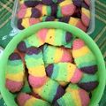 Cooksnap dari Andhien~Rhea's Kitchen untuk resep Lidah Kucing Rainbow rasa Keju