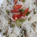 Kashaf Khan's cooksnap of when they made Matar Chawal.