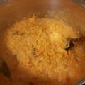 El cooksnap de Isa cuando hizo Risotto diferente, con pollo y vegetales.