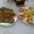El cooksnap de Luisa Arias cuando hizo Chuletas de cerdo con mostaza, miel y salteado de verduras.