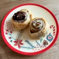 il Flavia Giordano quando ha preparato Girelle di pasta sfoglia con ricotta e gocce di cioccolata 🍥