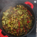 El cooksnap de mikel castro carmona cuando hizo Garbanzos con espinacas y brócoli salteado.