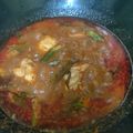 Cooksnap Aqilah Balqis semasa beliau membuat Asam Pedas Ayam Johor.