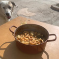 El cooksnap de Eduardo Agudo Alba cuando hizo Calamares encebollados con patatas.