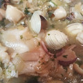 El cooksnap de Gemma Leticia Gomez Perez cuando hizo Bacalao en salsa verde con almejas y calamar.