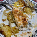 El cooksnap de susana cuando hizo Lomos de merluza al horno con patata panadera.
