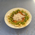 El cooksnap de Elizabeth Quezada Mojica cuando hizo Ensalada de frutas con queso batido y arándanos.