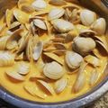 El cooksnap de Carla Rodriguez cuando hizo Almejas a la marinera gallega.