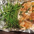 Cole Eason's cooksnap of when they made Oven baked tilapia and asparagus.