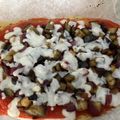 El cooksnap de Karmen cuando hizo Pizza con masa de harina de garbanzo.