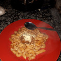 El cooksnap de Jonathan Moreno cuando hizo Guiso de fideos con carne de asado "reciclada".