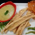 Vrinda Idnani's cooksnap of when they made Fafda, jalebi with chutney and salad.