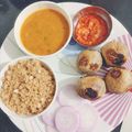 Arti Gondhiya का कुकस्नैप जब उन्होंने दाल बाटी चूरमा (dal baati churma recipe in Hindi) बनाया था।