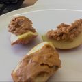 Ed Robinson's cooksnap of when they made Peanut butter on apple.