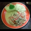 El cooksnap de Emiliano cuando hizo Pollo al vino con salsa de champiñones.