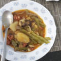 El cooksnap de Laura Fernandez cuando hizo Judías verdes con jamón y setas variadas.
