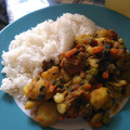 El cooksnap de Magaly Pella de Cálamo cuando hizo Segundo de verduras con espinaca.