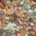 El cooksnap de Ari Rodriguez cuando hizo Ensalada de macarrones con queso de Burgos.