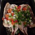 El cooksnap de Mariana Sagorovosky cuando hizo Pollo al verdeo con papas saborizadas.